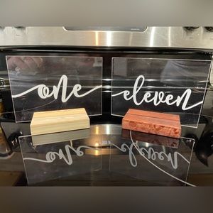 Table numbers/gifts & cards sign for wedding, showers, etc.